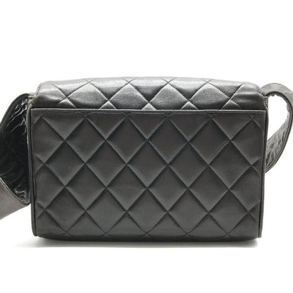Chanel Quilted CC Logo Lambskin Leather Shoulder Bag Brown — view 3