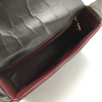 Chanel Quilted CC Logo Lambskin Leather Shoulder Bag Brown — view 9