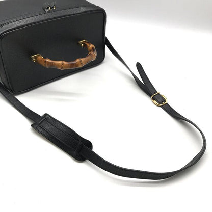 Gucci Bamboo Line Leather 2-Way Bag Vanity Black — view 7