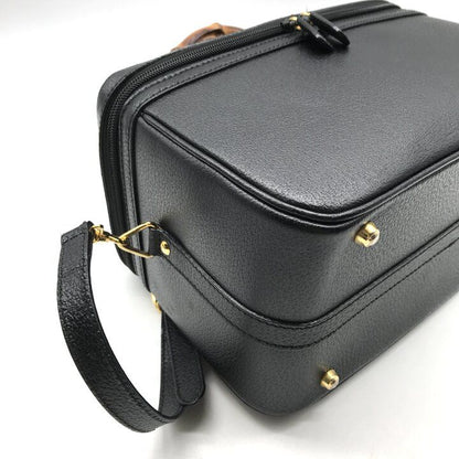 Gucci Bamboo Line Leather 2-Way Bag Vanity Black — view 5