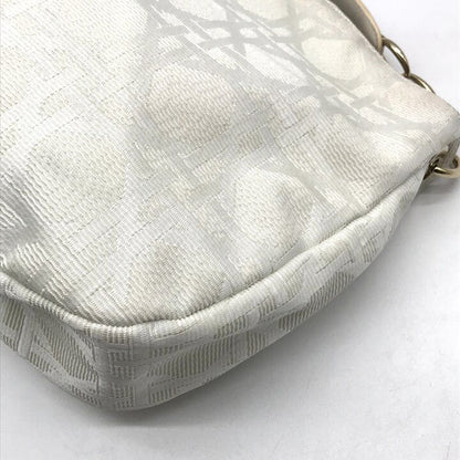 Dior Cannage Gold Canvas Chain Hand Tote White — view 6