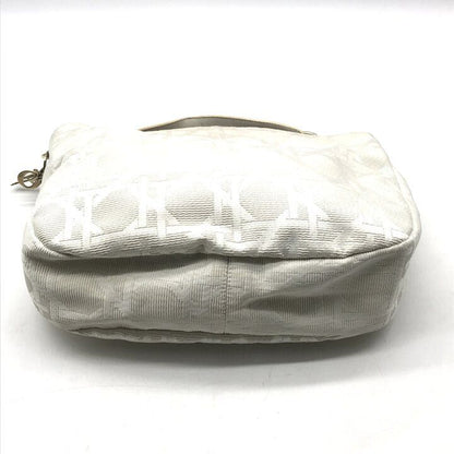 Dior Cannage Gold Canvas Chain Hand Tote White — view 4