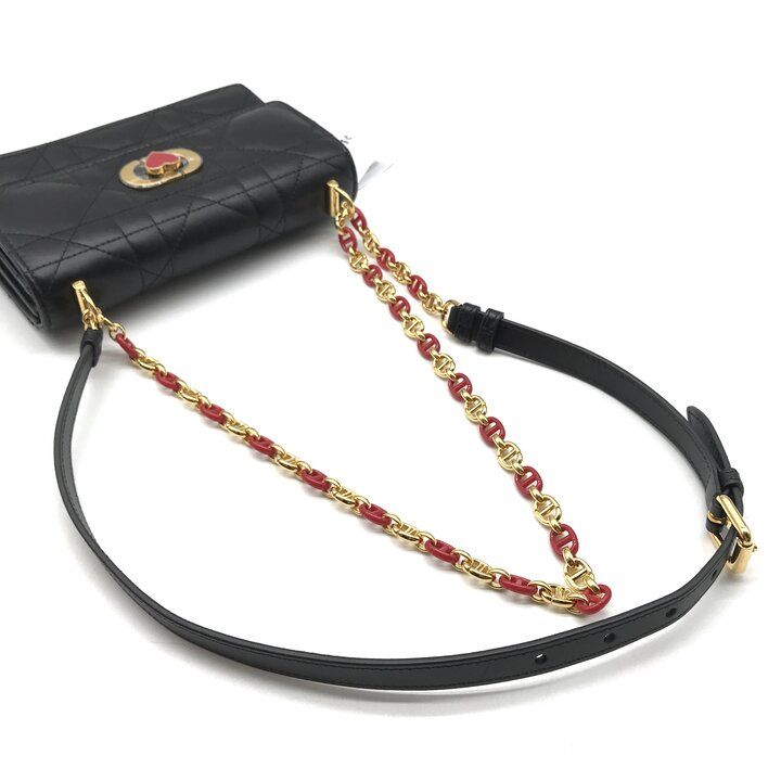 Dior Miss Caro Cannage Heart Motif Chain Shoulder — view 7