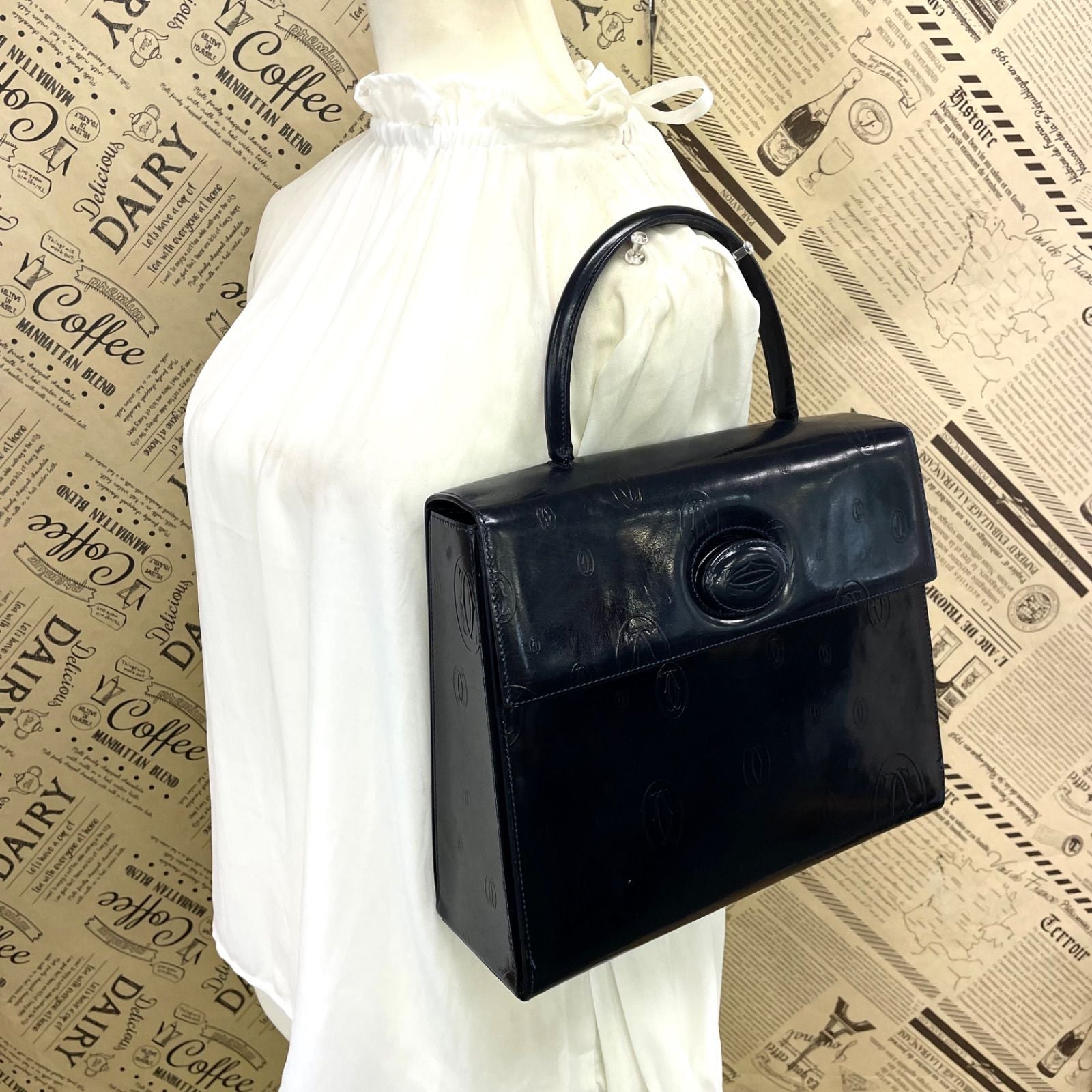 Cartier Handbag Happy Birthday Black Lock Business — view 3