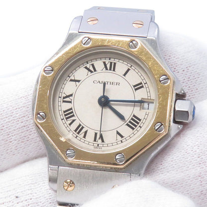 Cartier Santos Octagon SM Watch Ivory Dial Quartz — view 4