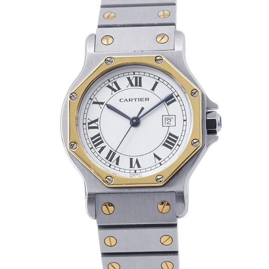 Cartier Santos Ronde Octagon LM Watch White Dial