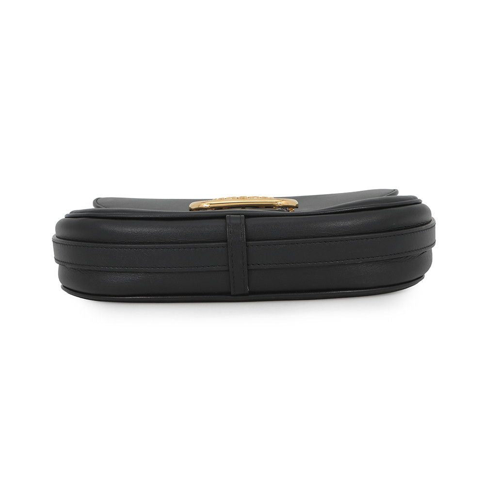 Celine Chain Shoulder Bag Maillon Triomphe Leather Black — view 3