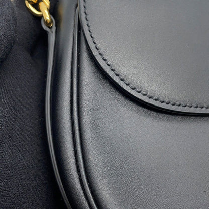 Celine Chain Shoulder Bag Maillon Triomphe Leather Black — view 8