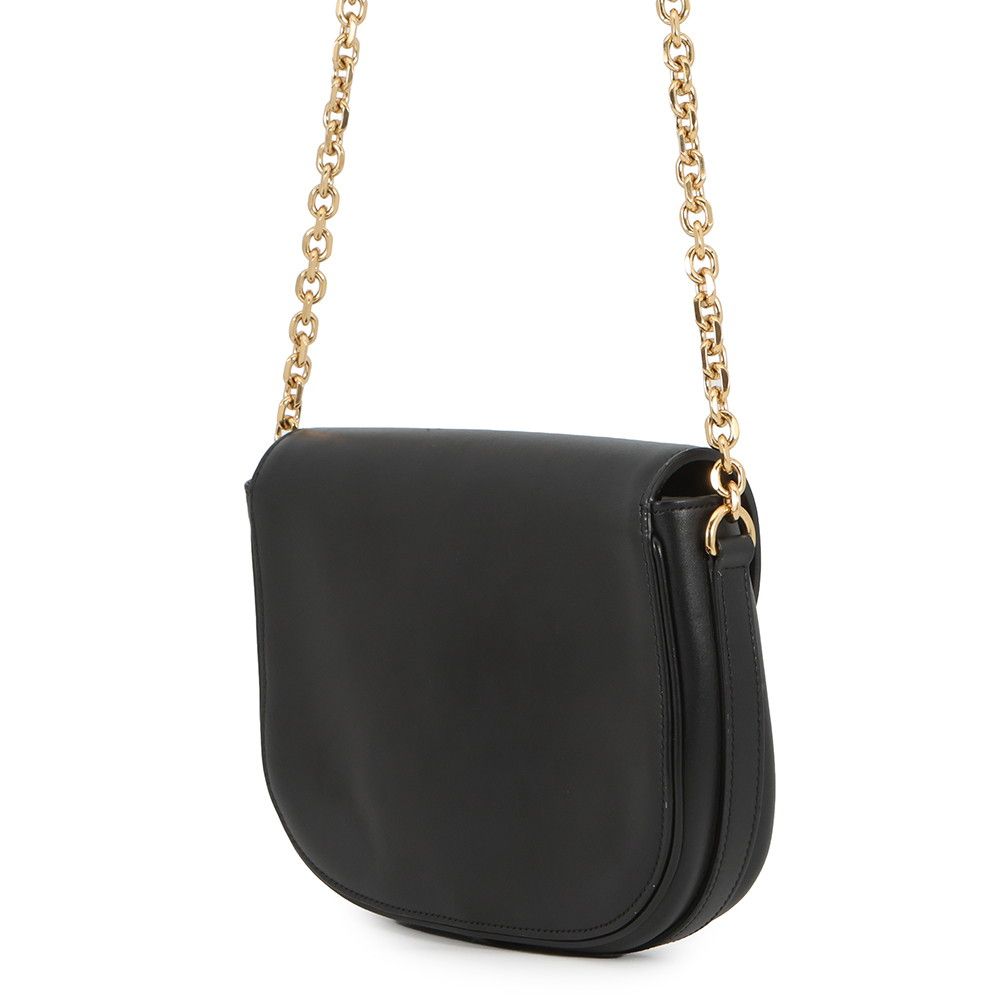 Celine Chain Shoulder Bag Maillon Triomphe Leather Black — view 2