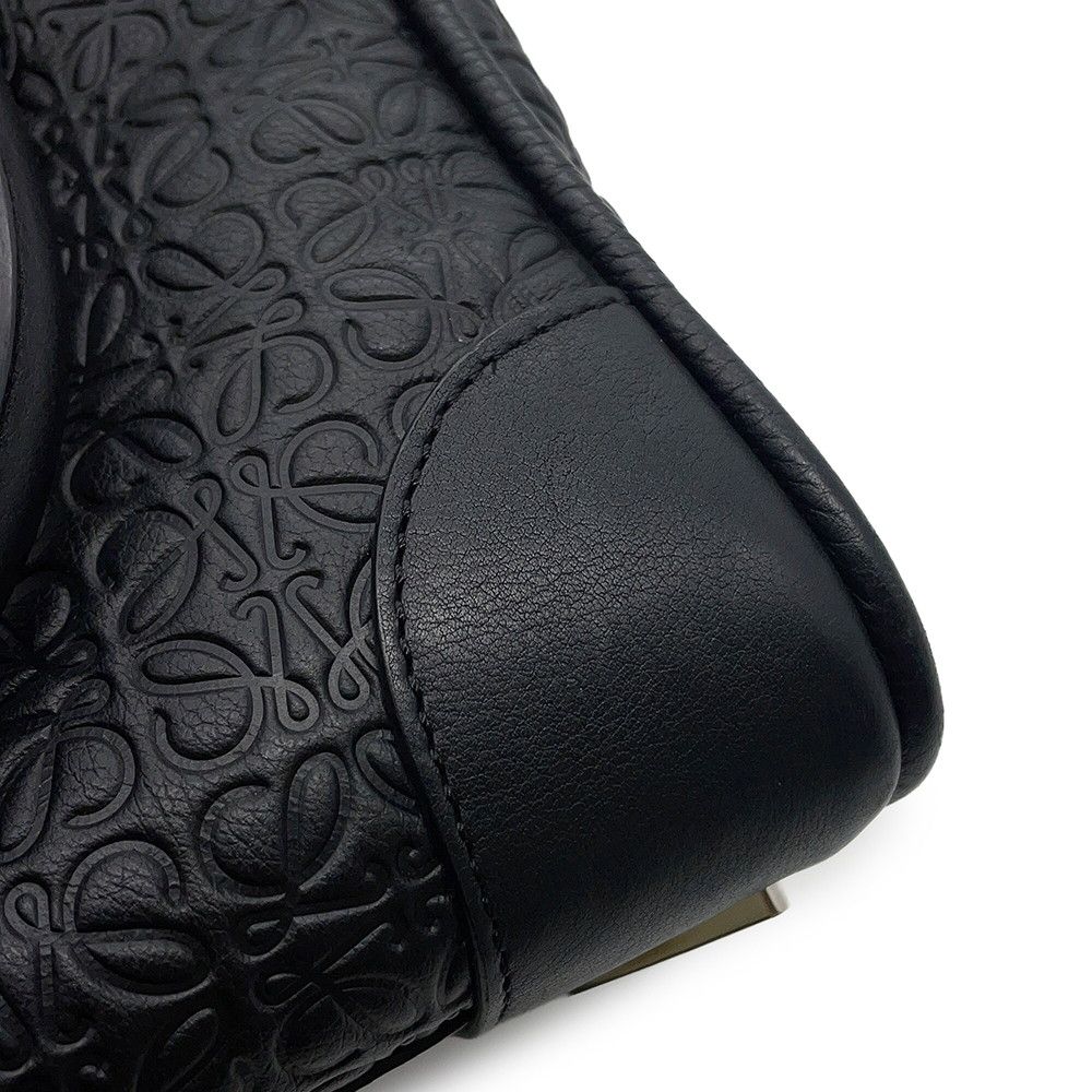 Loewe Repeat Anagram Amazona 75 Small Leather 2-Way Shoulder Bag Black — view 9