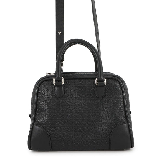 Loewe Repeat Anagram Amazona 75 Small Leather 2-Way Shoulder Bag Black