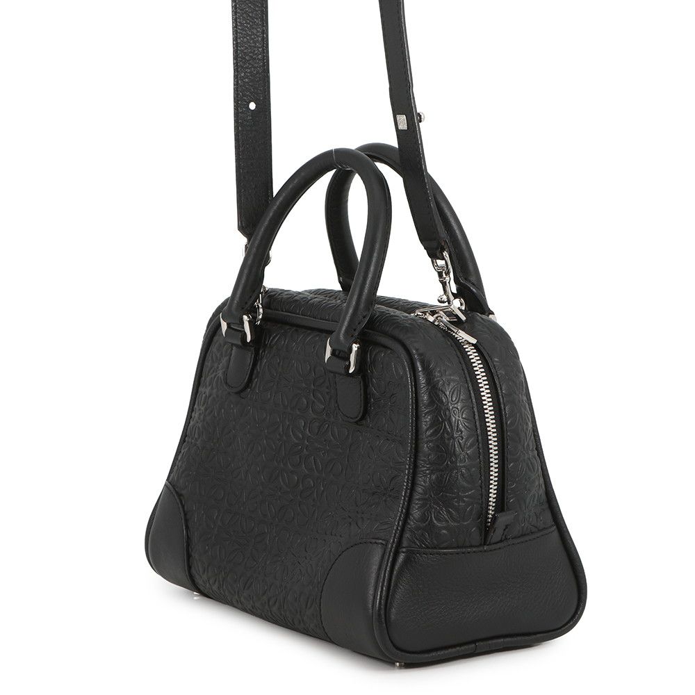 Loewe Repeat Anagram Amazona 75 Small Leather 2-Way Shoulder Bag Black — view 2