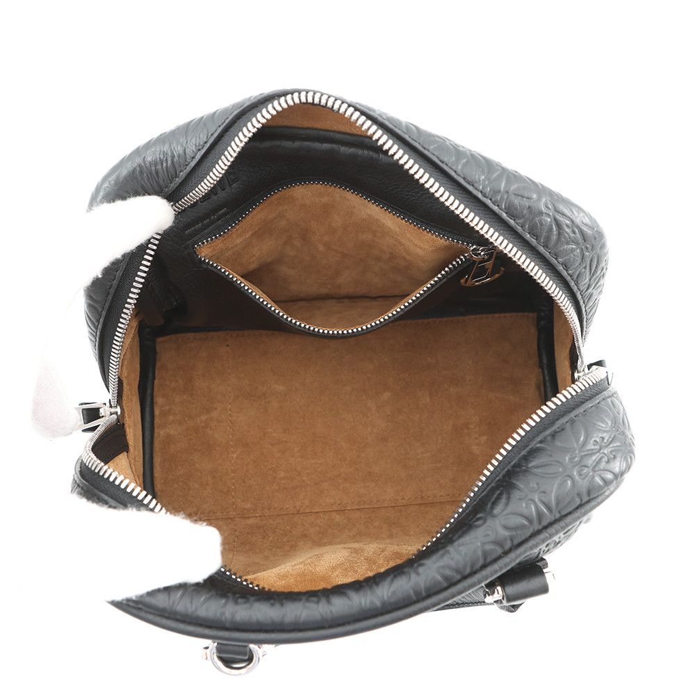 Loewe Repeat Anagram Amazona 75 Small Leather 2-Way Shoulder Bag Black — view 7