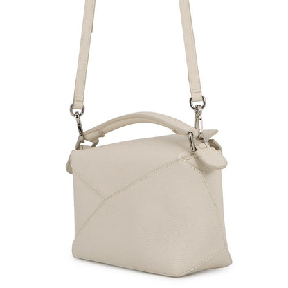 Loewe Puzzle Mini Calf Leather 2-Way Shoulder Bag White — view 2