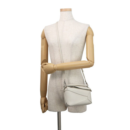 Loewe Puzzle Mini Calf Leather 2-Way Shoulder Bag White — view 5