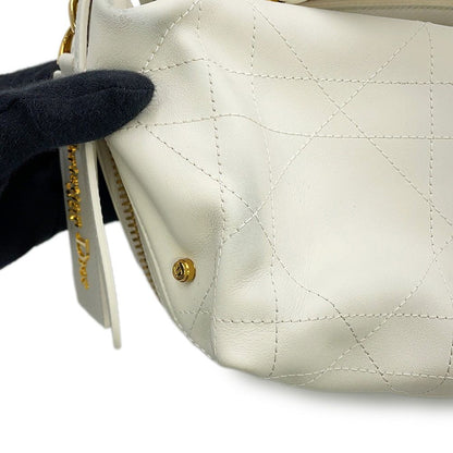 Dior Shoulder Bag Flat Macro Cannage D-journey Small White — view 7