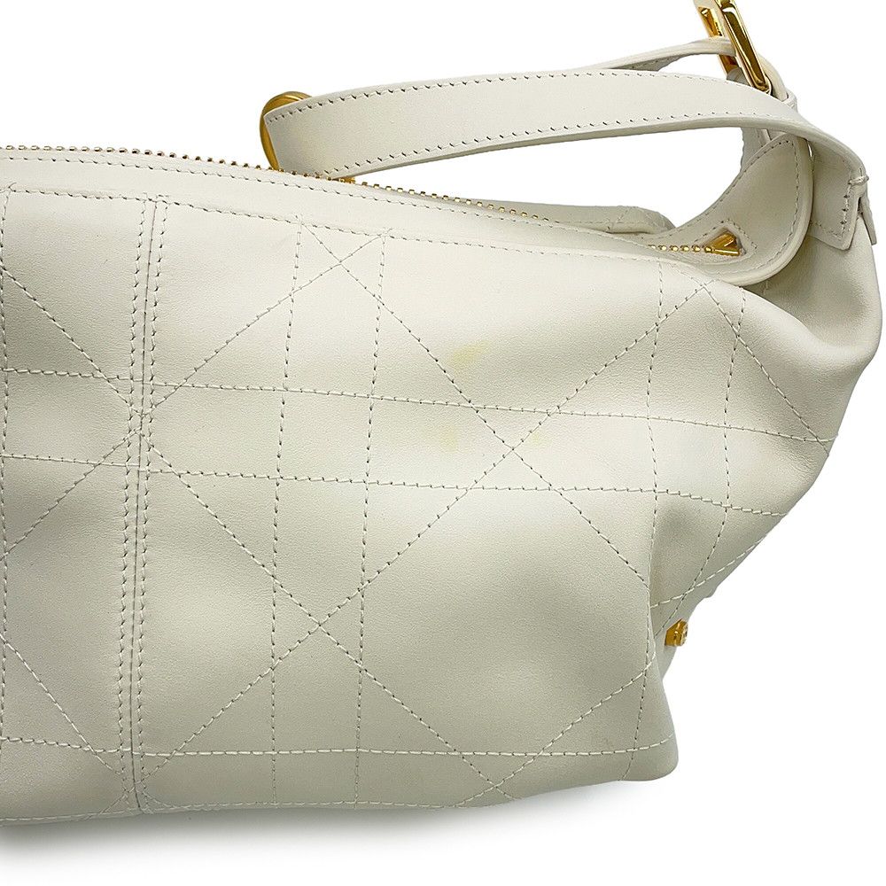 Dior Shoulder Bag Flat Macro Cannage D-journey Small White — view 8