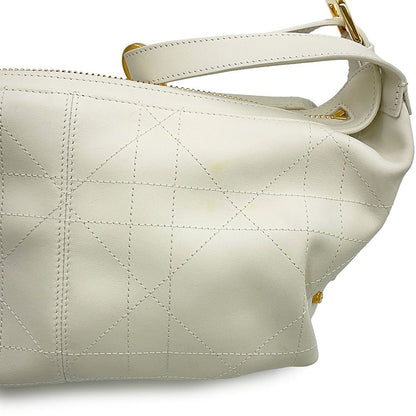 Dior Shoulder Bag Flat Macro Cannage D-journey Small White — view 8