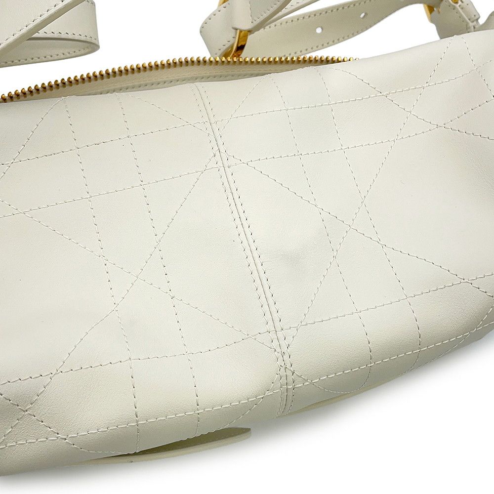 Dior Shoulder Bag Flat Macro Cannage D-journey Small White — view 6