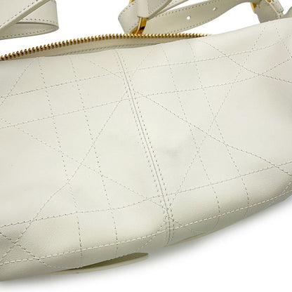 Dior Shoulder Bag Flat Macro Cannage D-journey Small White — view 6