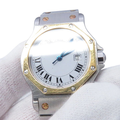 Cartier Santos Octagon LM Watch White Dial Quartz — view 4