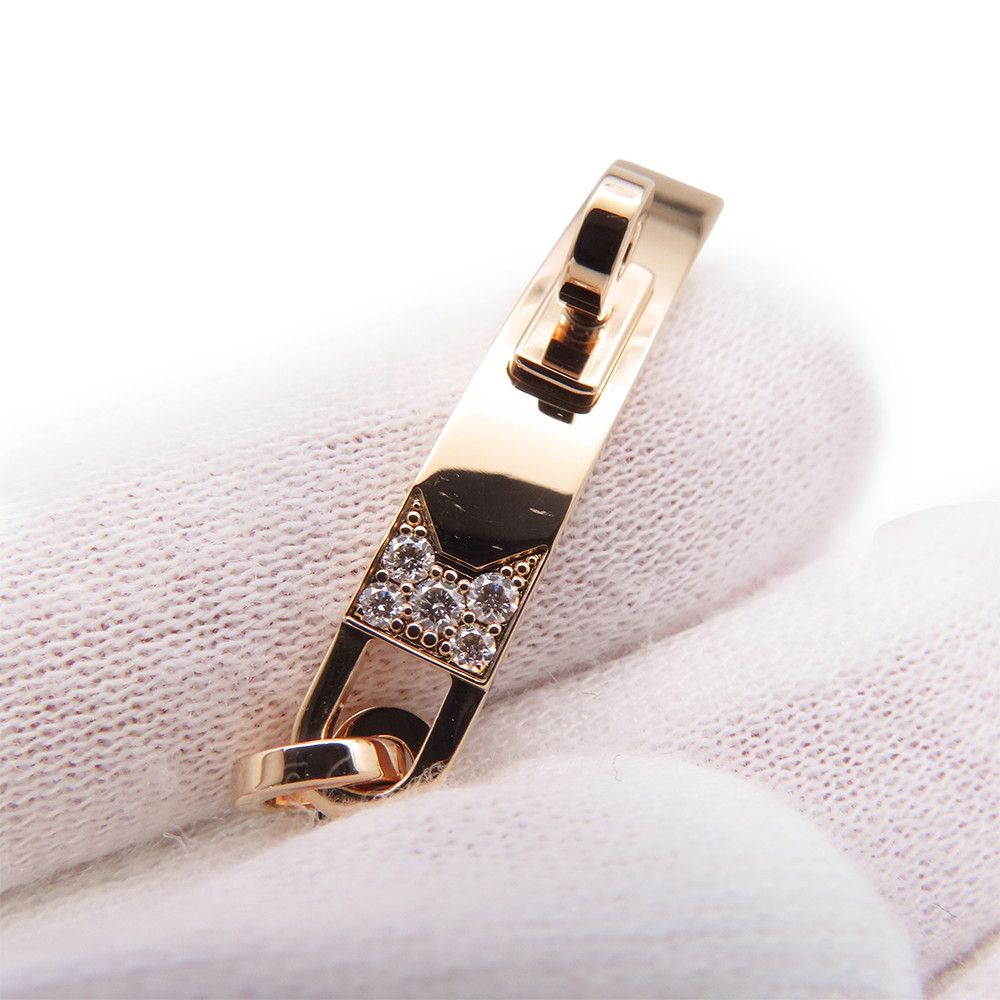 Hermes Bracelet Kelly Chaine Diamond Total 18k Pink Gold — view 6