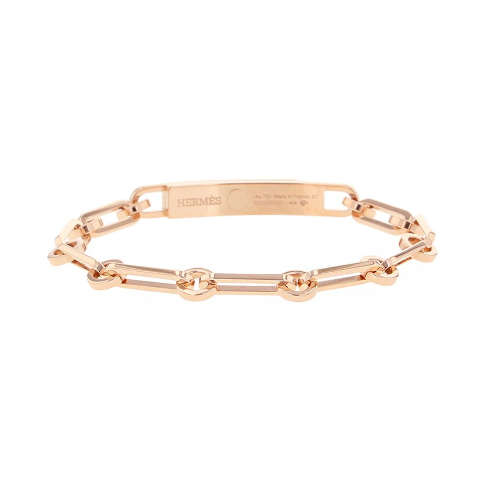 Hermes Bracelet Kelly Chaine Diamond Total 18k Pink Gold — view 3