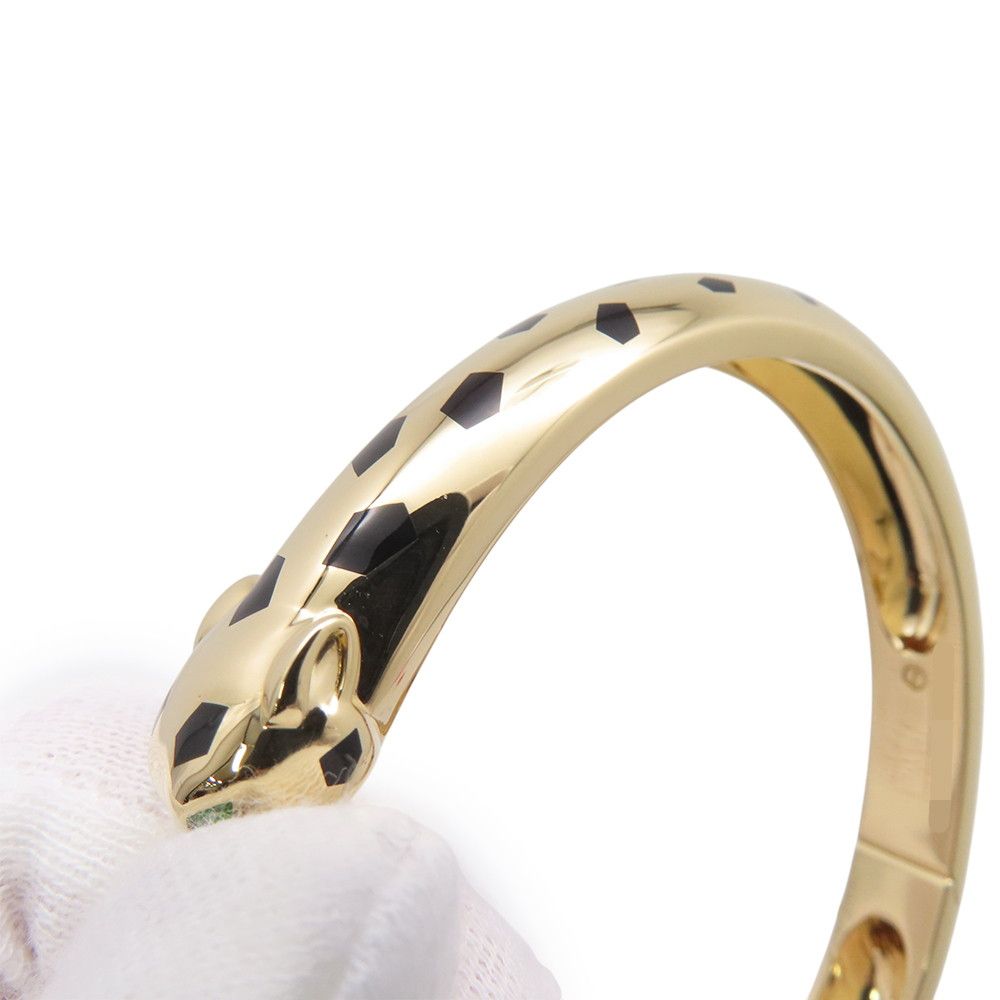 Cartier Bracelet Panthere de Cartier Onyx Tsavorite Garnet 18k Yellow Gold 17 — view 6
