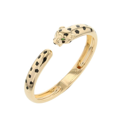 Cartier Bracelet Panthere de Cartier Onyx Tsavorite Garnet 18k Yellow Gold 17