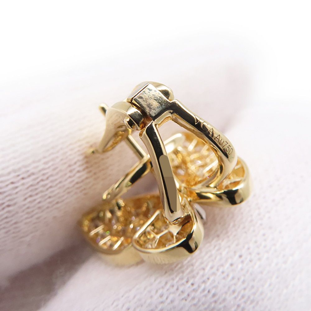 Van Cleef & Arpels Earrings de Papillon Turquoise Diamond Total 18k Yellow Gold — view 9