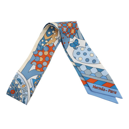Hermes Scarf Twill Whispers of the Forest les Murmures de la Foret Silk
