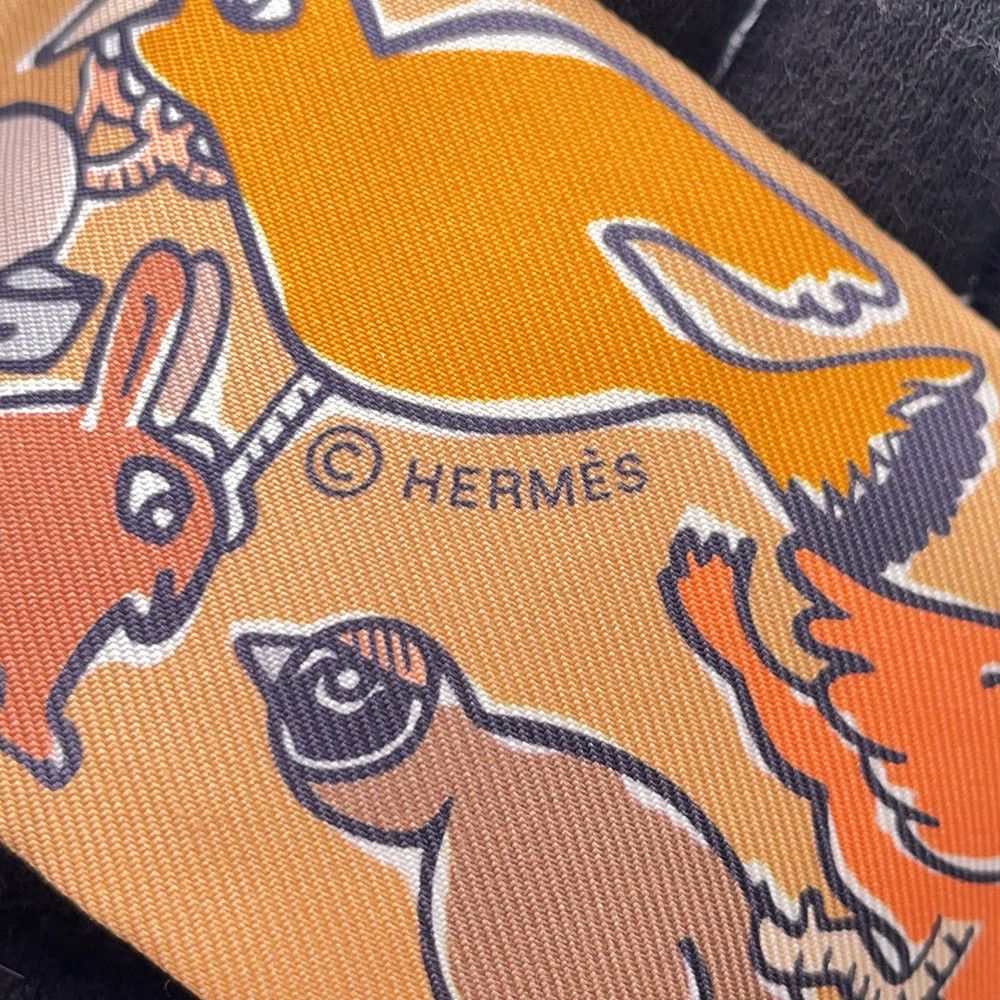 Hermes Scarf Twill a Thousand and One Rabbits Mille Et Un Lapins Silk — view 5