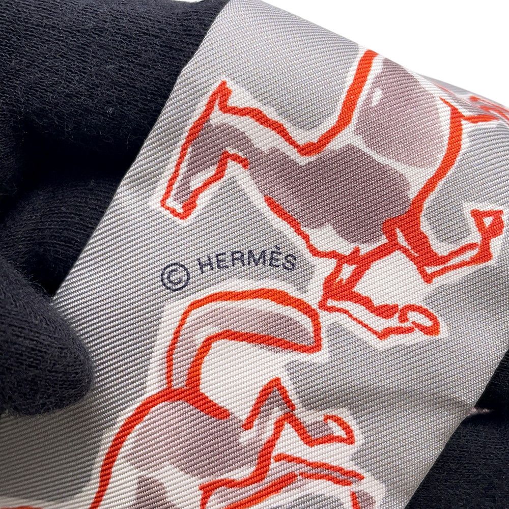 Hermes Scarf Twill Freedom Horse Chevaux en Liberte Silk — view 7