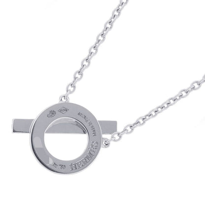 Hermes Necklace Finesse Pendant Diamond Total 18k White Gold — view 3