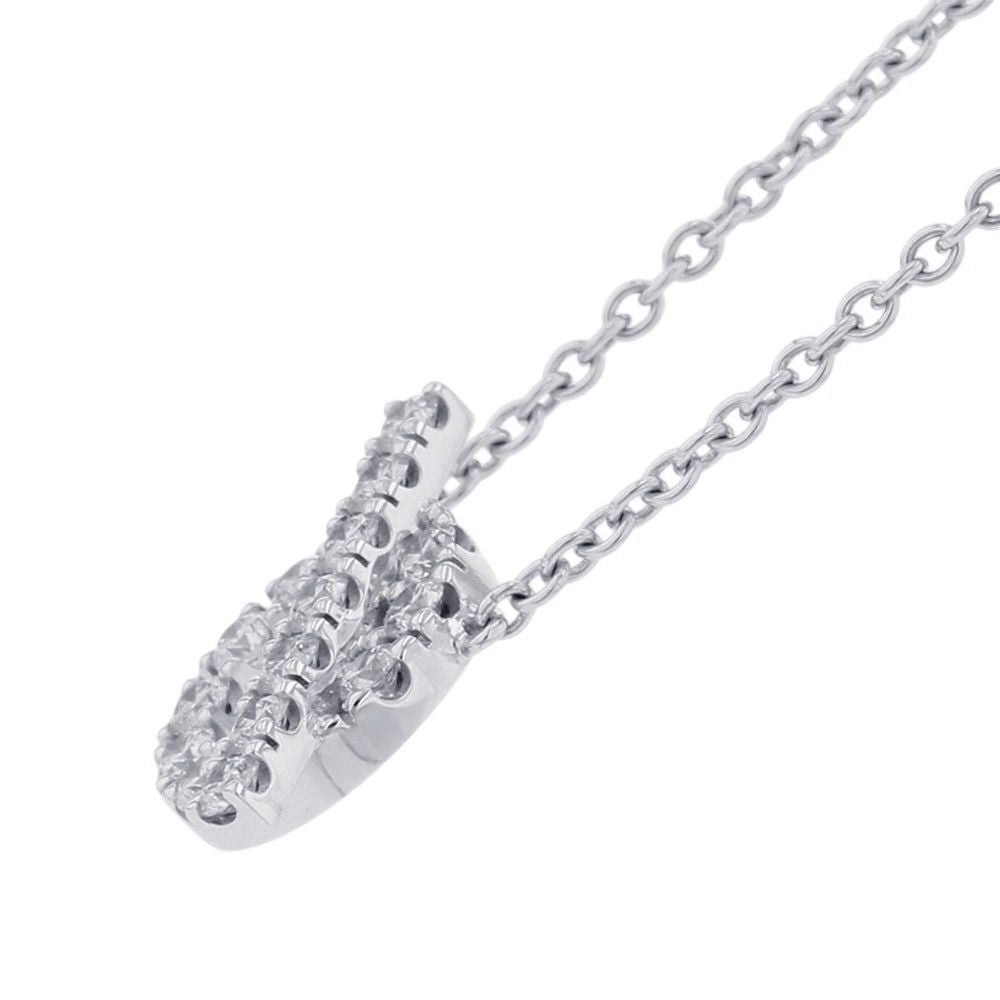 Hermes Necklace Finesse Pendant Diamond Total 18k White Gold — view 2