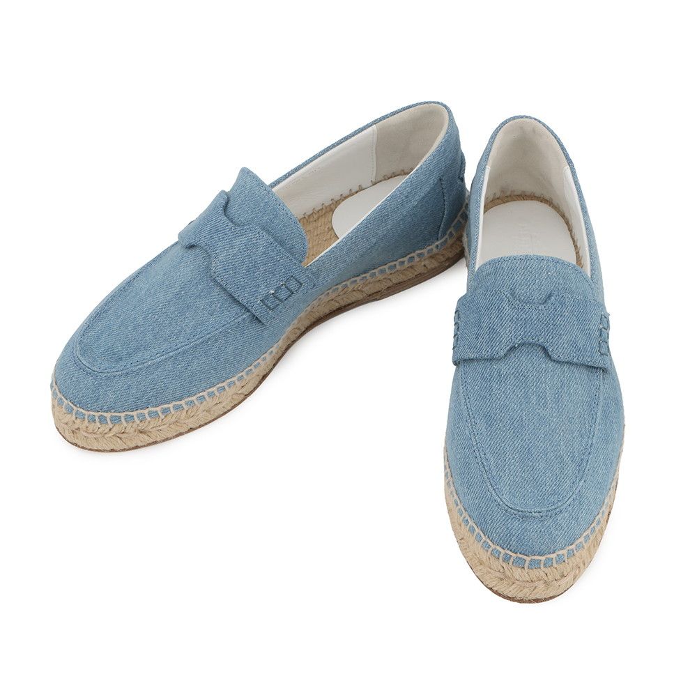 Hermes Trip Espadrilles Denim 36 Shoes