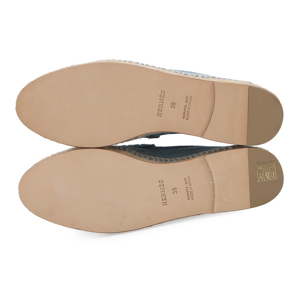 Hermes Trip Espadrilles Denim 36 Shoes — view 4