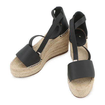 Hermes Sandals Tivoli Leather Cork 36 Shoes Black