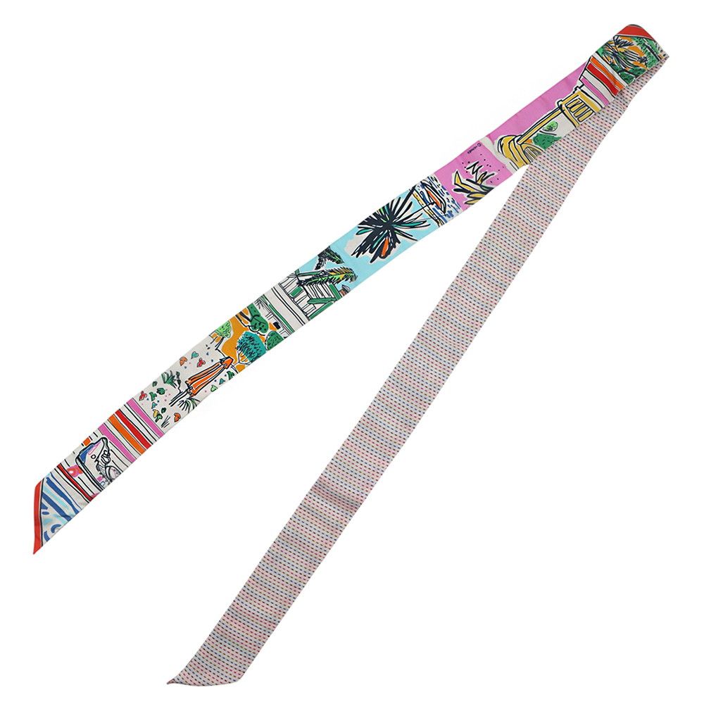 Hermes Scarf Twill Twins Freely en Liberte Silk — view 2