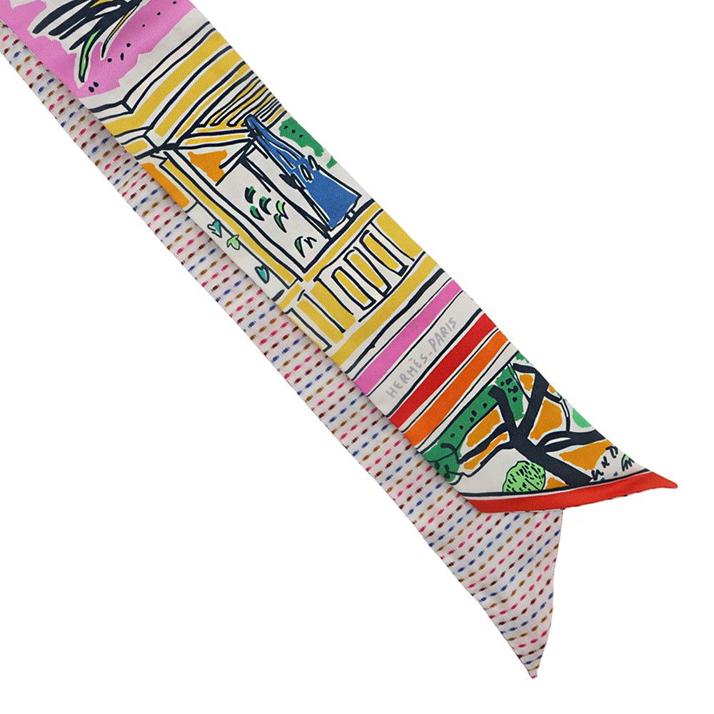 Hermes Scarf Twill Twins Freely en Liberte Silk — view 4