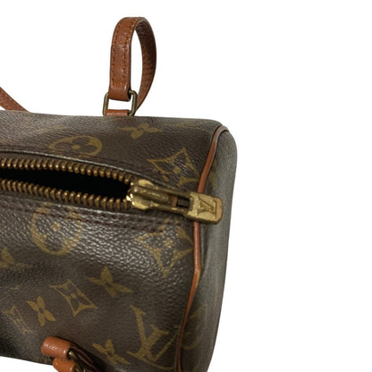 Louis Vuitton Papillon 26 Vintage Monogram Drum Handbag Brown — view 7