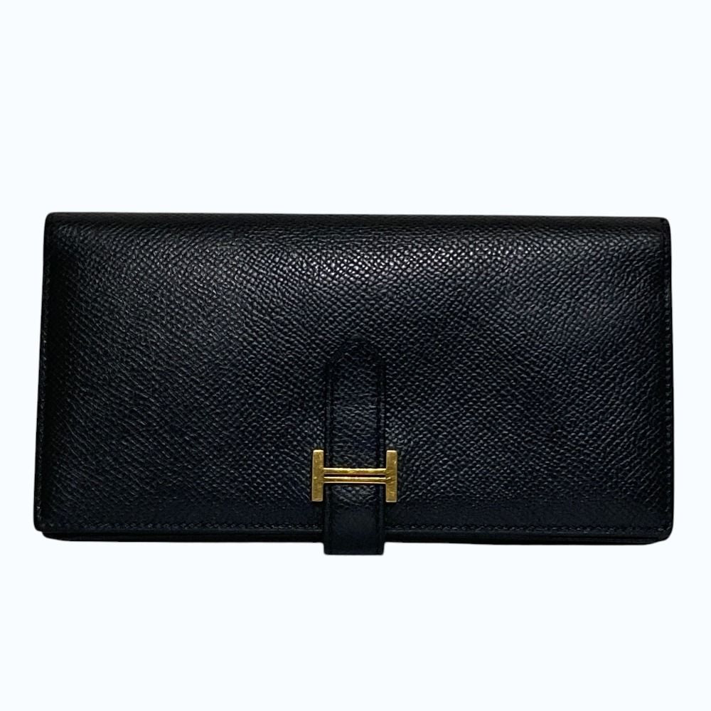 Hermes Bearn Souffle Veau Epsom Wallet Black