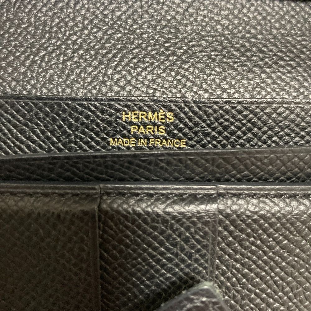 Hermes Bearn Souffle Veau Epsom Wallet Black — view 8
