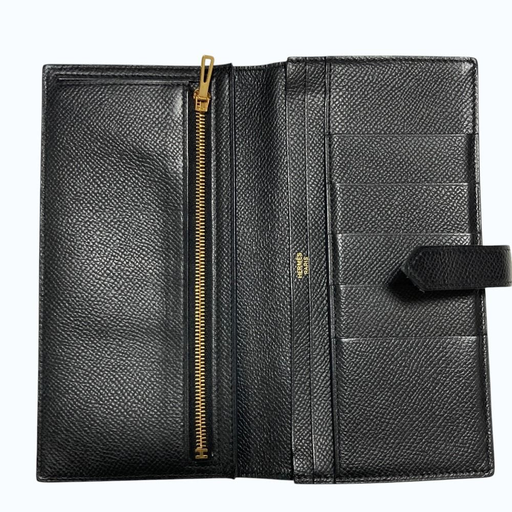 Hermes Bearn Souffle Veau Epsom Wallet Black — view 6