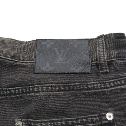 Louis Vuitton Denim Jeans Pants Slim Zip Fly Monogram Patch Archive 26 Gray — view 6