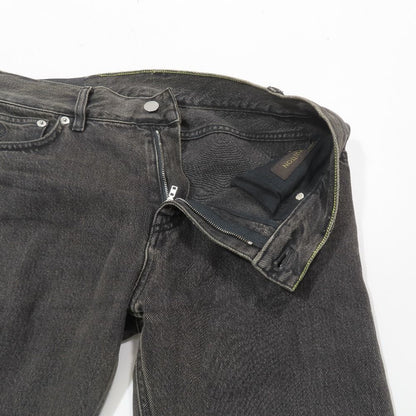 Louis Vuitton Denim Jeans Pants Slim Zip Fly Monogram Patch Archive 26 Gray — view 3