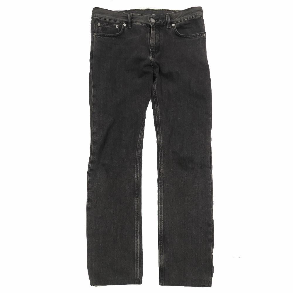 Louis Vuitton Denim Jeans Pants Slim Zip Fly Monogram Patch Archive 26 Gray