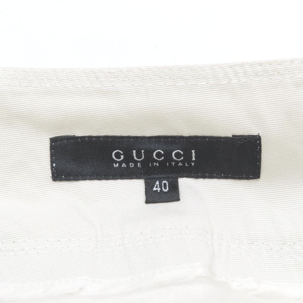 Gucci Vintage Trousers Cropped Pants Straight 40 Light Beige — view 5