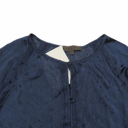 Loewe Rayon Knit Sheath Cardigan Bolero Long Sleeve Round Neck Ruffle — view 3