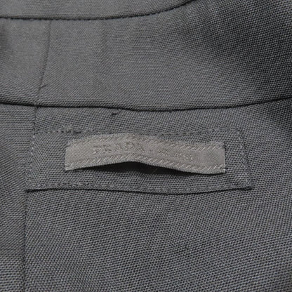 Prada Trousers Straight Pants Pleated Side Zip 44 Black — view 6